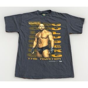 Vintage WWF Goldberg Rap Tee Shirt Large Black Gray 1999 The Hunter WCW USA 90s